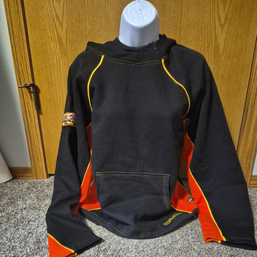 SKI-DOO Bombardier Size M Hoodie sweatshirt black orange Unisex